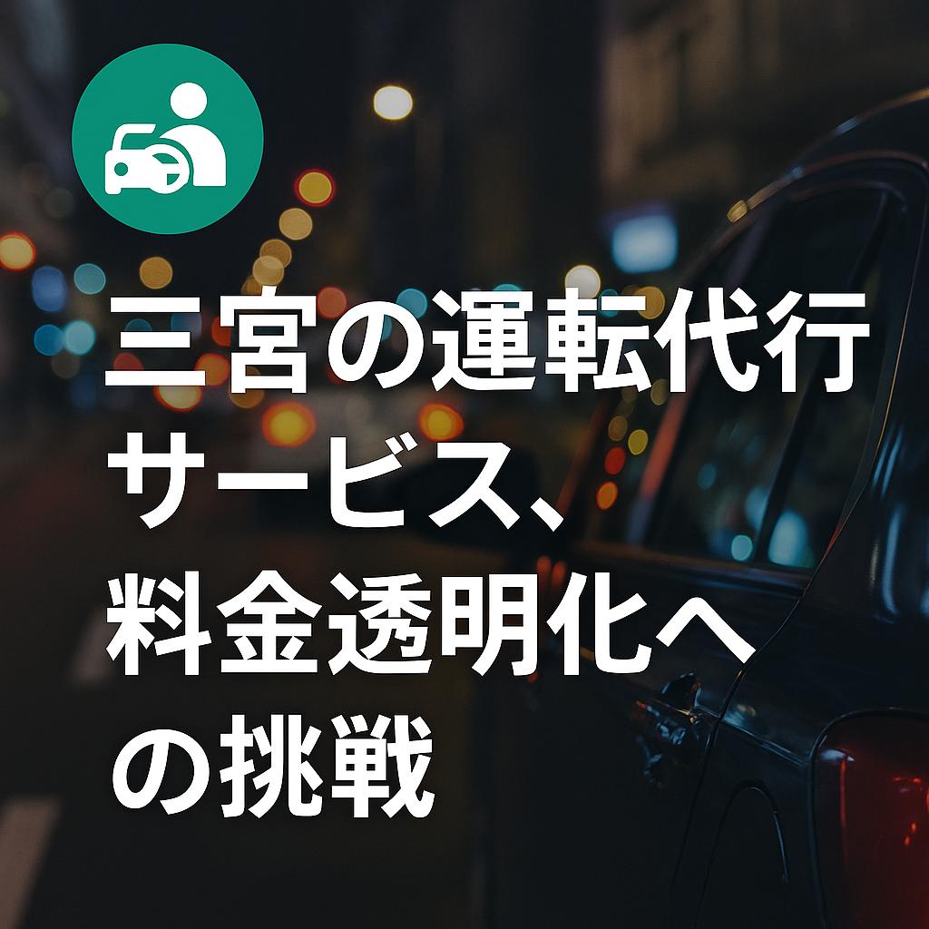 三宮の運転代行サービス、料金透明化への挑戦