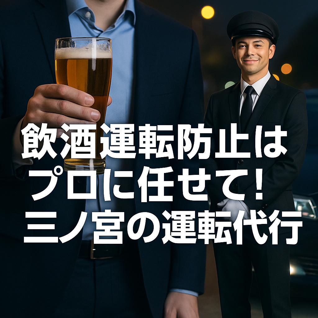 飲酒運転防止はプロに任せて！三ノ宮の運転代行