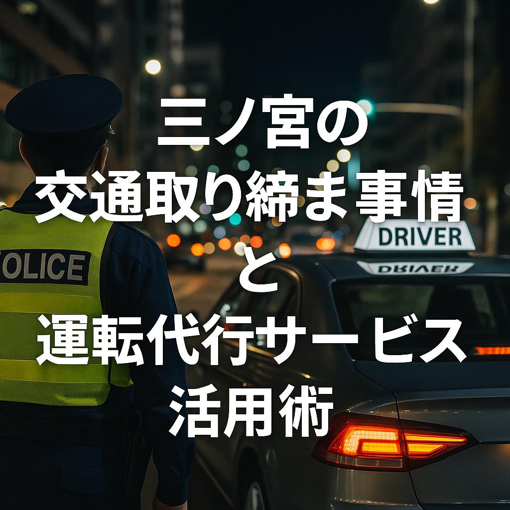 三ノ宮の交通取り締まり事情と運転代行サービス活用術