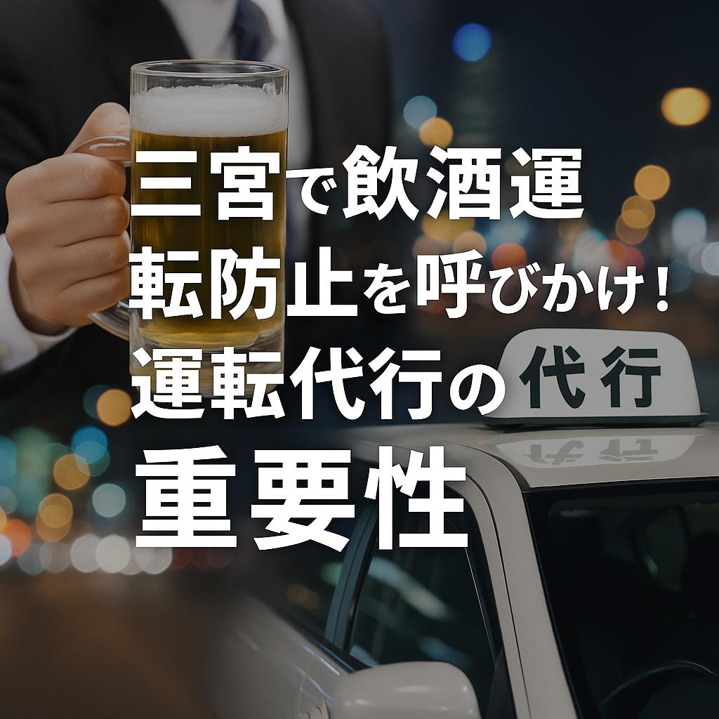 三宮で飲酒運転防止を呼びかけ！運転代行の重要性